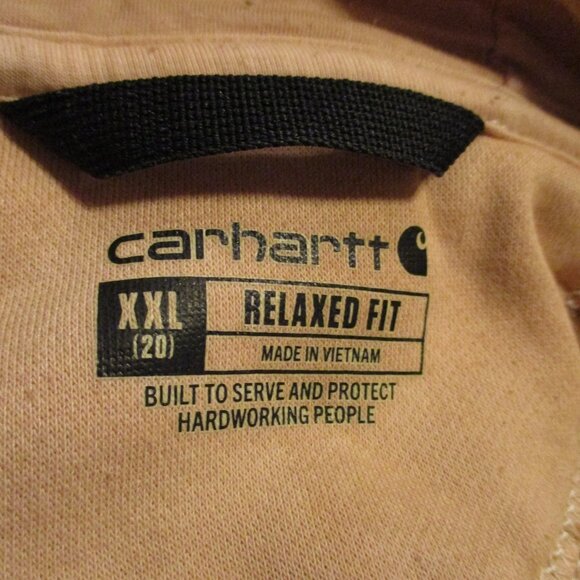 Carhartt Men XX Large Tan Red Warm Comfortable Long Sleeve Pullover Hoodie - Picture 8 of 9